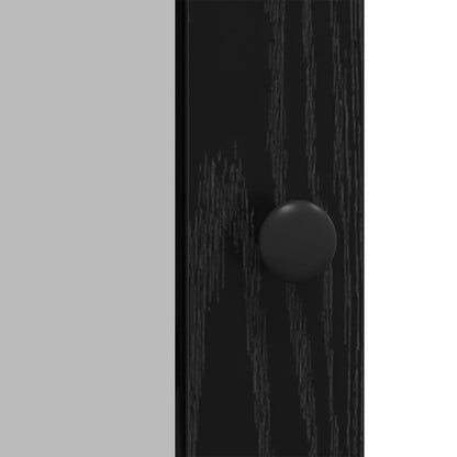 Sideboard Svart Ek 100 x 35 x 80 cm Konstruerat trä
