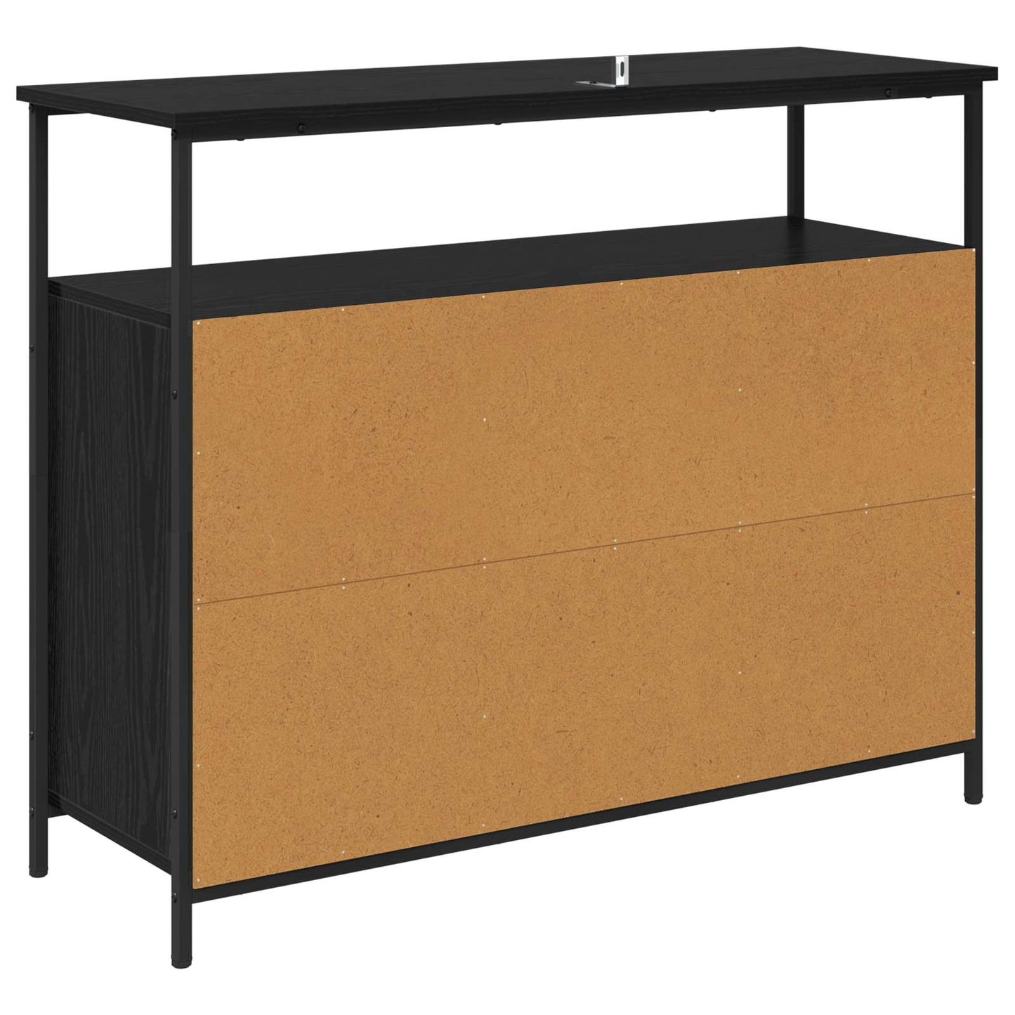 Sideboard Svart Ek 100 x 35 x 80 cm Konstruerat trä