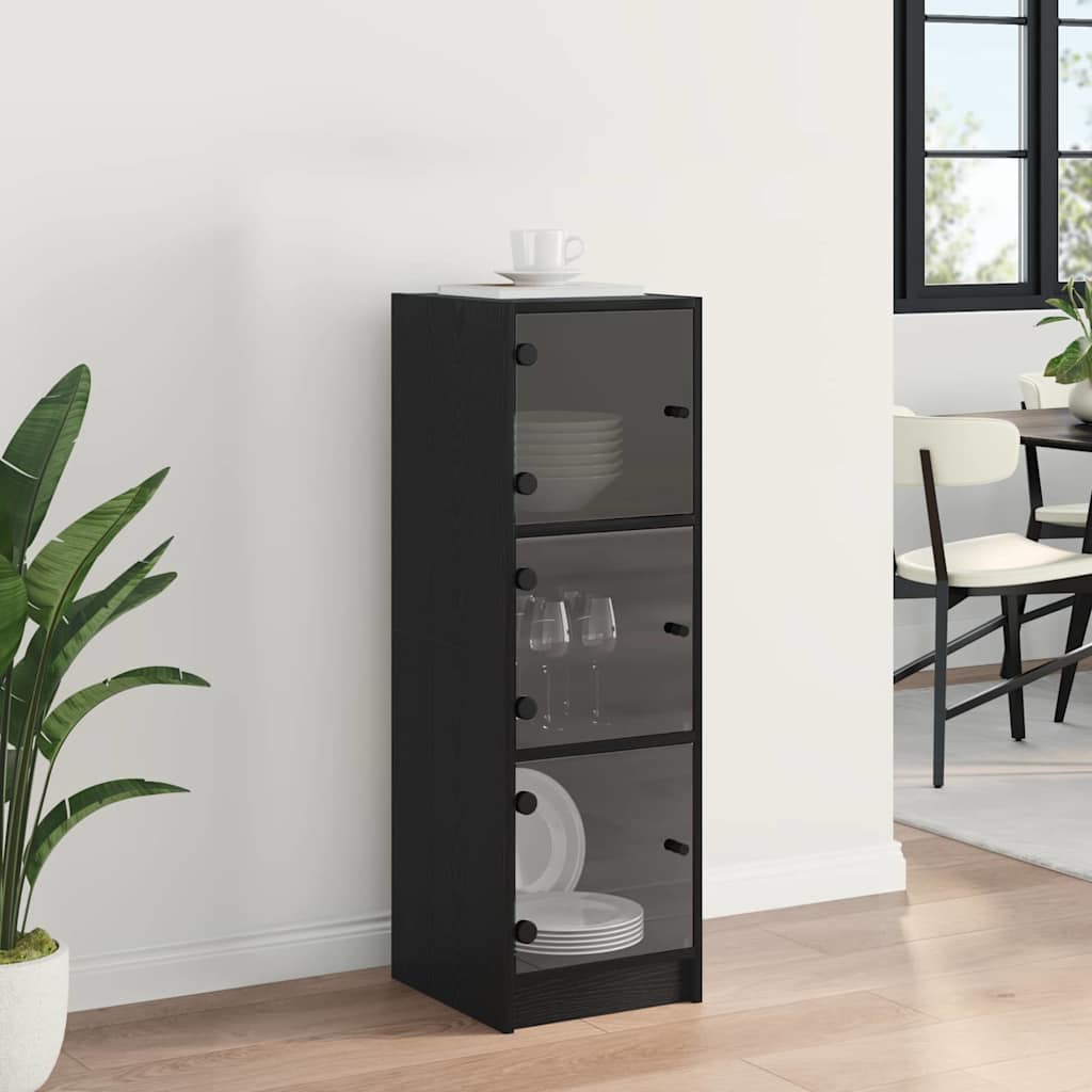 Skåp Svart Ek 35 x 37 x 109 cm