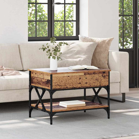 Soffbord Åldrat Trä 70x50x50cm