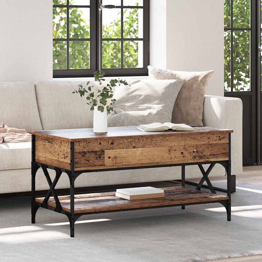 Soffbord Åldrat Trä 100 x 50 x 50 cm
