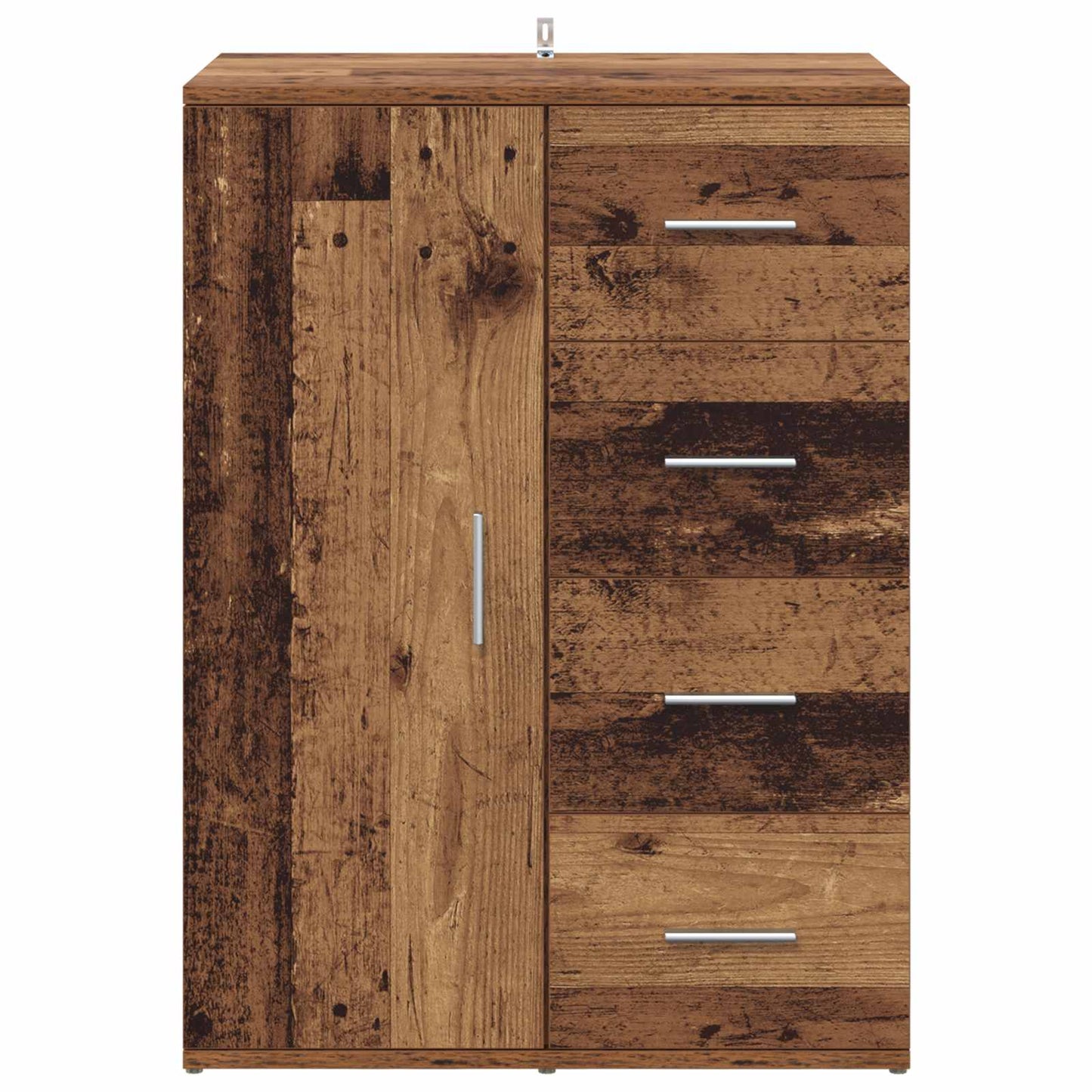 Sideboard med låda Gammalt trä 59 x 39 x 80 cm Konstruerat trä