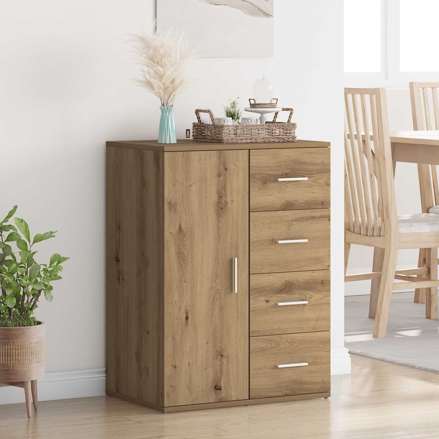 Sideboard med låda Artisan Ek 59 x 39 x 80 cm Konstruerat trä