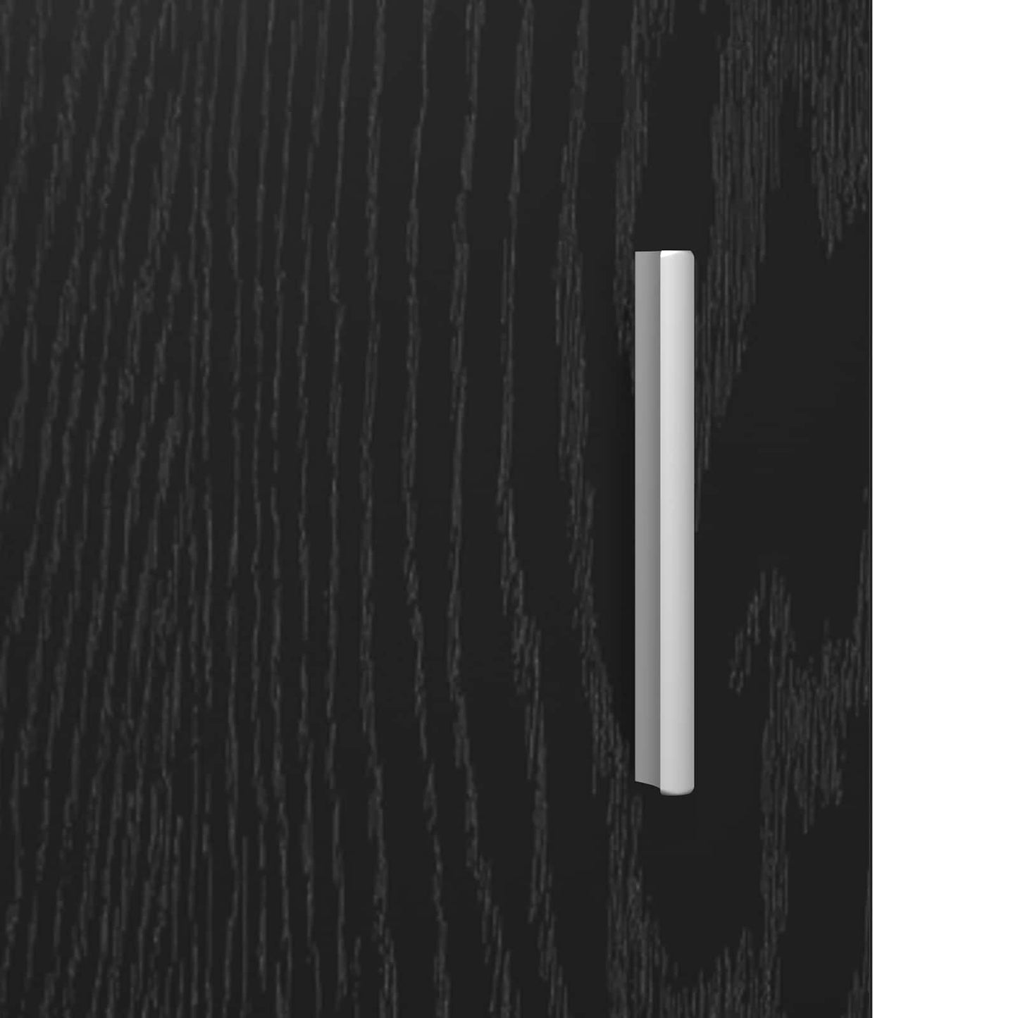 Sideboard med låda Svart Ek 59 x 39 x 80 cm Konstruerat trä