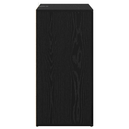 Sideboard med låda Svart Ek 59 x 39 x 80 cm Konstruerat trä