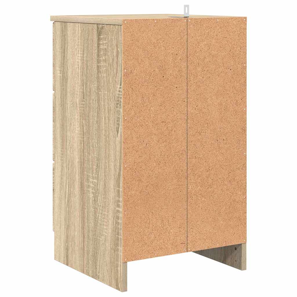 Sängbord Nattduksbord Sonoma Ek med låda 38 x 38 x 66 cm