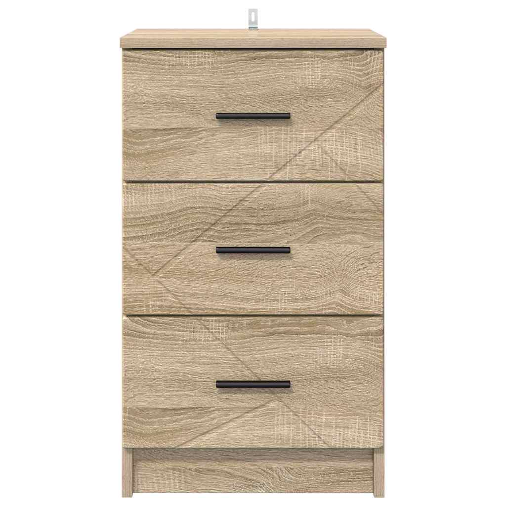 Sängbord Nattduksbord Sonoma Ek med låda 38 x 38 x 66 cm