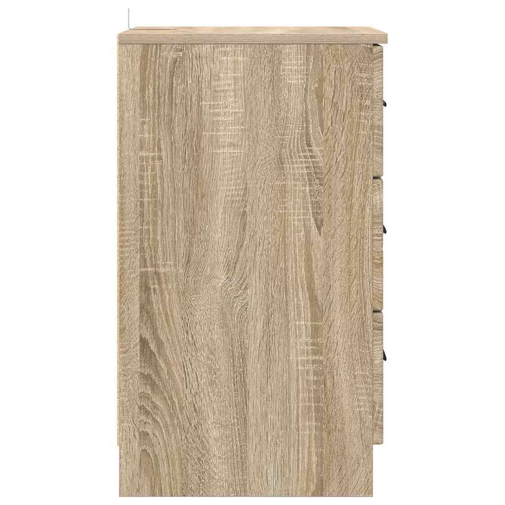 Sängbord Nattduksbord Sonoma Ek med låda 38 x 38 x 66 cm