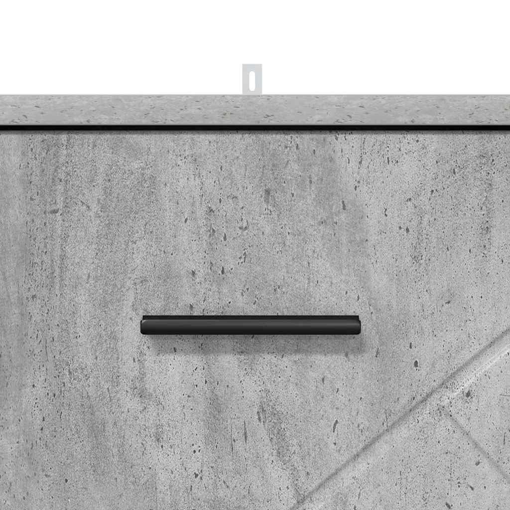 Sängbord Nattduksbord Betonggrå med låda 38 x 38 x 66 cm