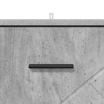 Sängbord Nattduksbord Betonggrå med låda 38 x 38 x 66 cm