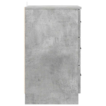 Sängbord Nattduksbord Betonggrå med låda 38 x 38 x 66 cm