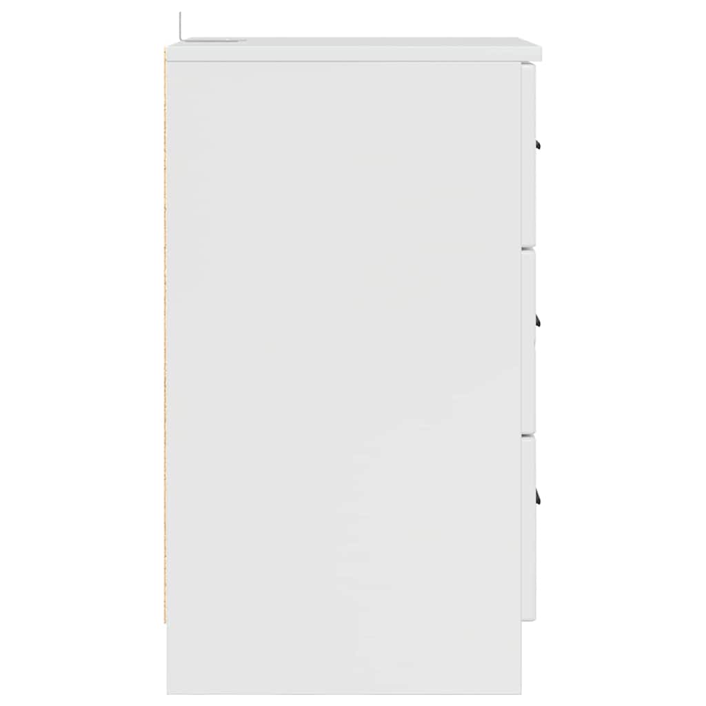 Sängbord Nattduksbord Högglans Vit 38 x 38 x 66 cm