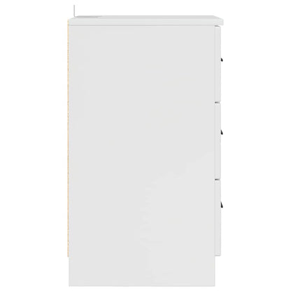 Sängbord Nattduksbord Högglans Vit 38 x 38 x 66 cm