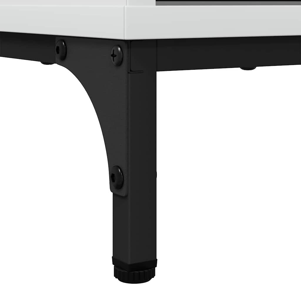 Sideboard Högblanka vita 69,5 x 33 x 82 cm Konstruerat trä