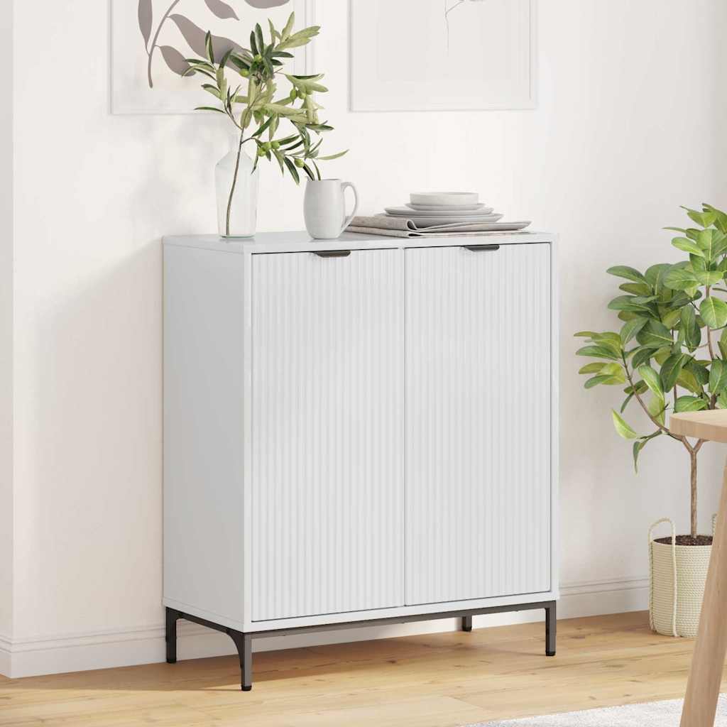 Sideboard Högblanka vita 69,5 x 33 x 82 cm Konstruerat trä