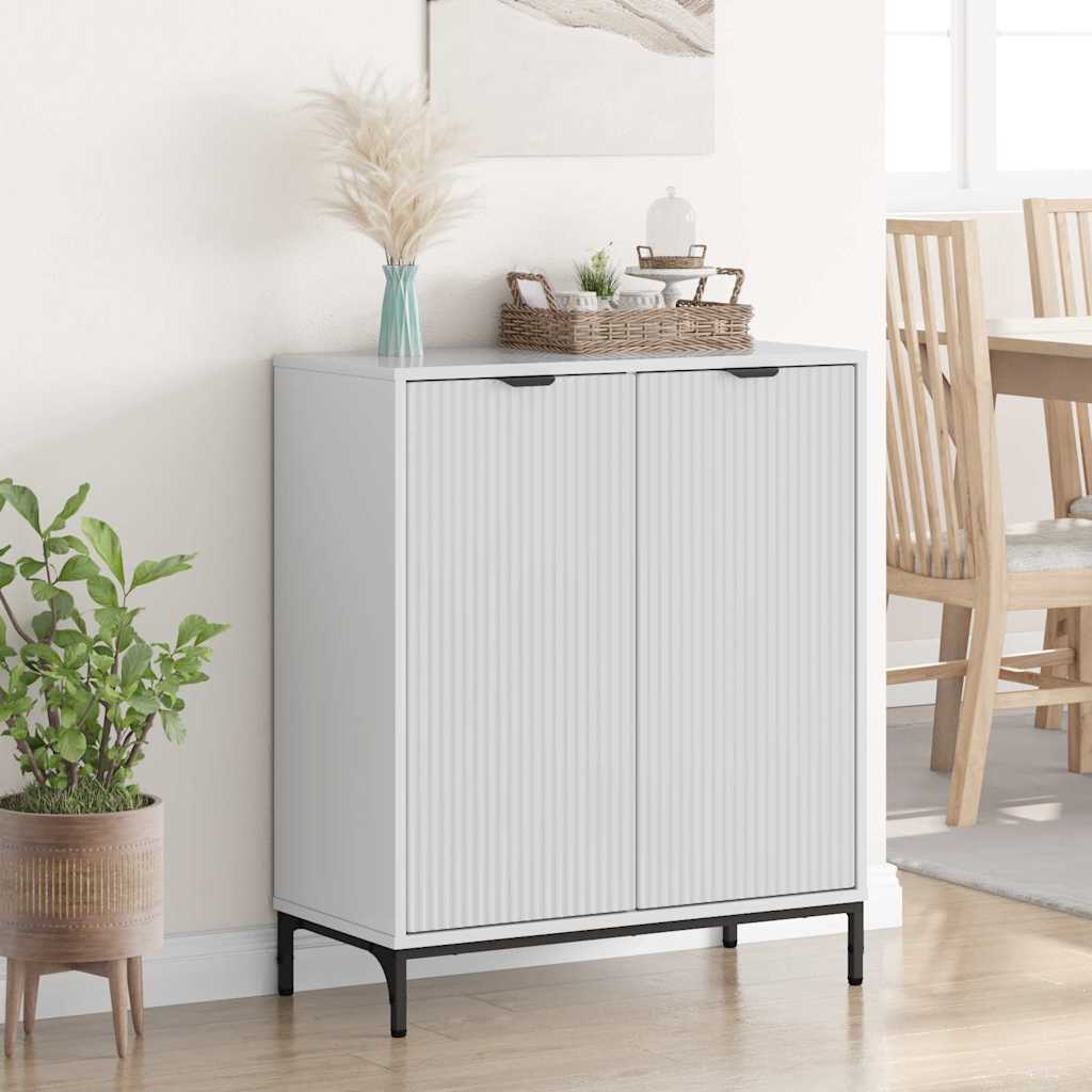Sideboard Högblanka vita 69,5 x 33 x 82 cm Konstruerat trä