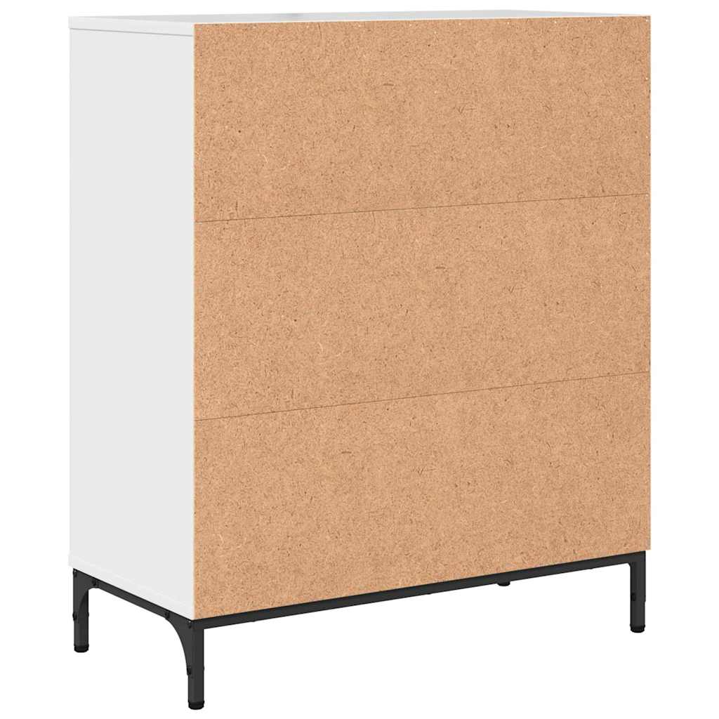 Sideboard Högblanka vita 69,5 x 33 x 82 cm Konstruerat trä