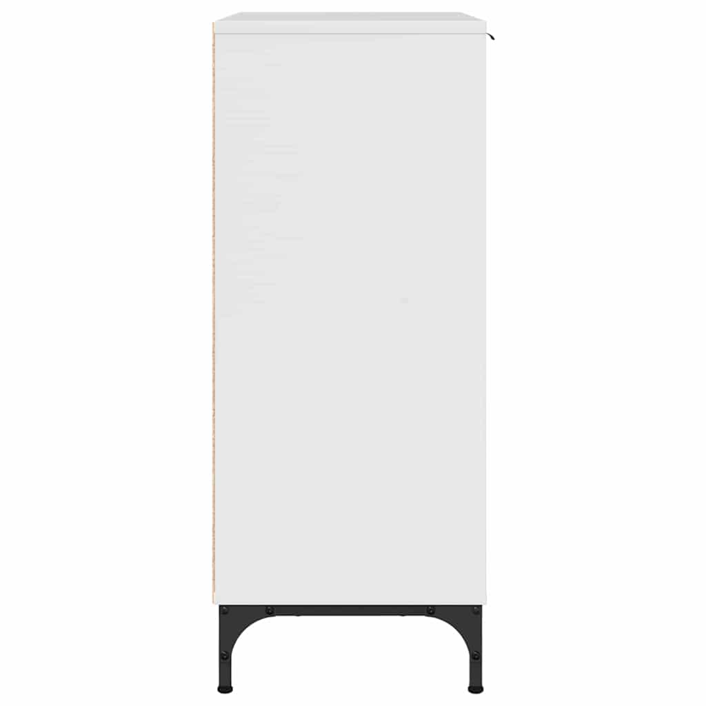 Sideboard Högblanka vita 69,5 x 33 x 82 cm Konstruerat trä