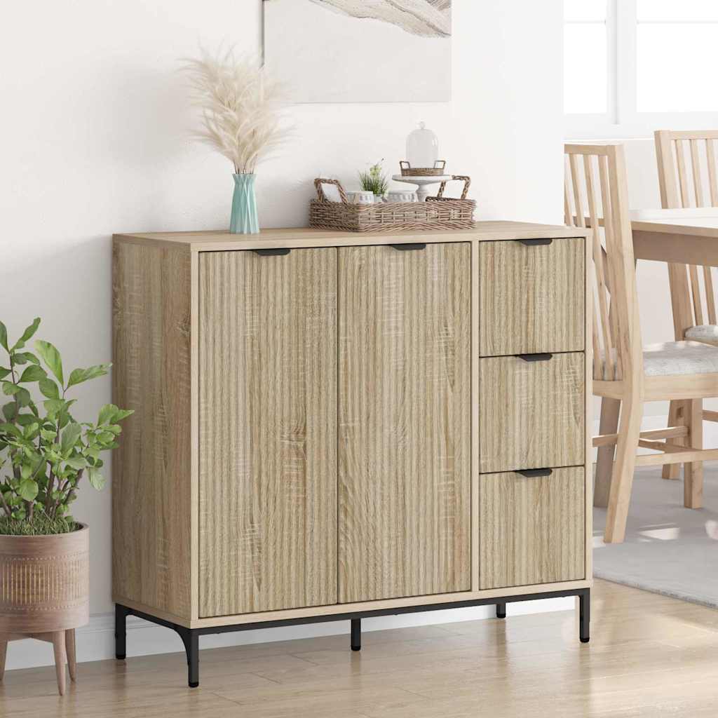 Skänk Sonoma Ek med låda 89,5 x 33 x 82 cm