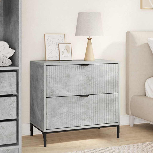 Sängbord Nattduksbord Betonggrå med låda 63.5 x 36 x 61 cm