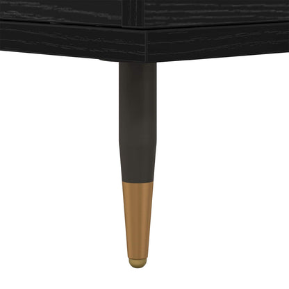 Förvaringsskåp 3 pcs Svart Ek 60 x 35 x 70 cm