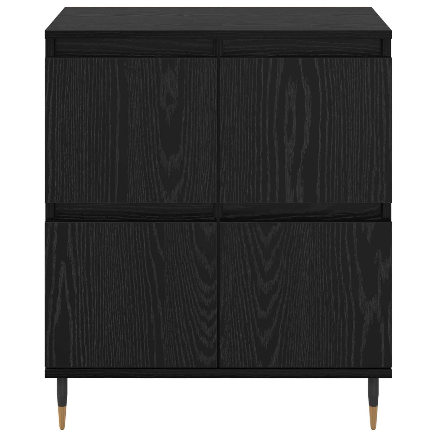 Förvaringsskåp 3 pcs Svart Ek 60 x 35 x 70 cm