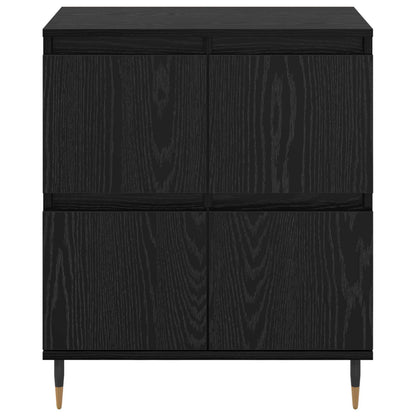 Förvaringsskåp 3 pcs Svart Ek 60 x 35 x 70 cm