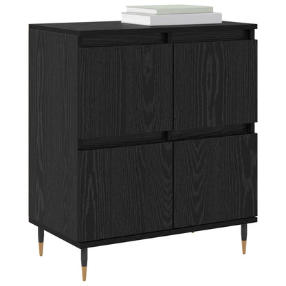 Förvaringsskåp 3 pcs Svart Ek 60 x 35 x 70 cm