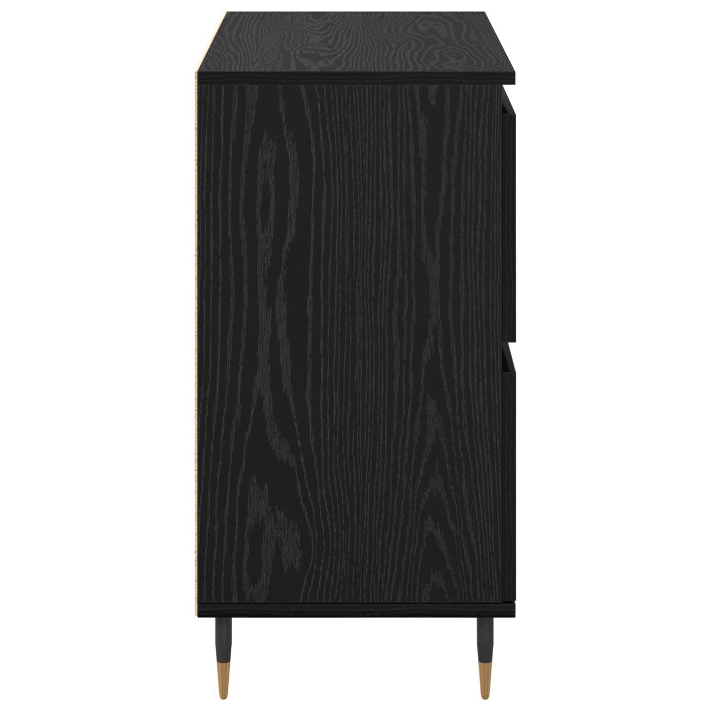 Förvaringsskåp 3 pcs Svart Ek 60 x 35 x 70 cm