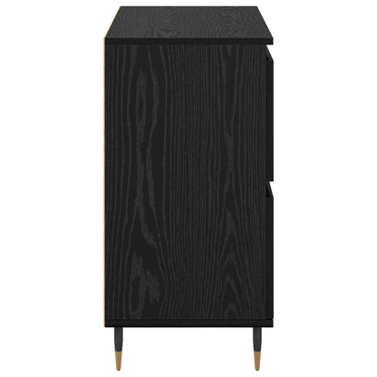 Förvaringsskåp 3 pcs Svart Ek 60 x 35 x 70 cm