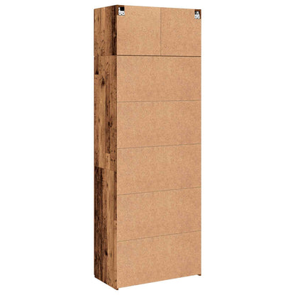 Förvaringsskåp 3 pcs Gammalt trä