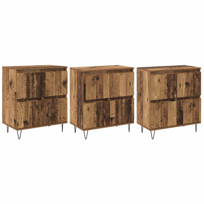 Skåp 3 pcs Gammalt trä