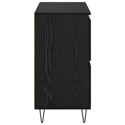 Skåp 3 pcs Svart Ek