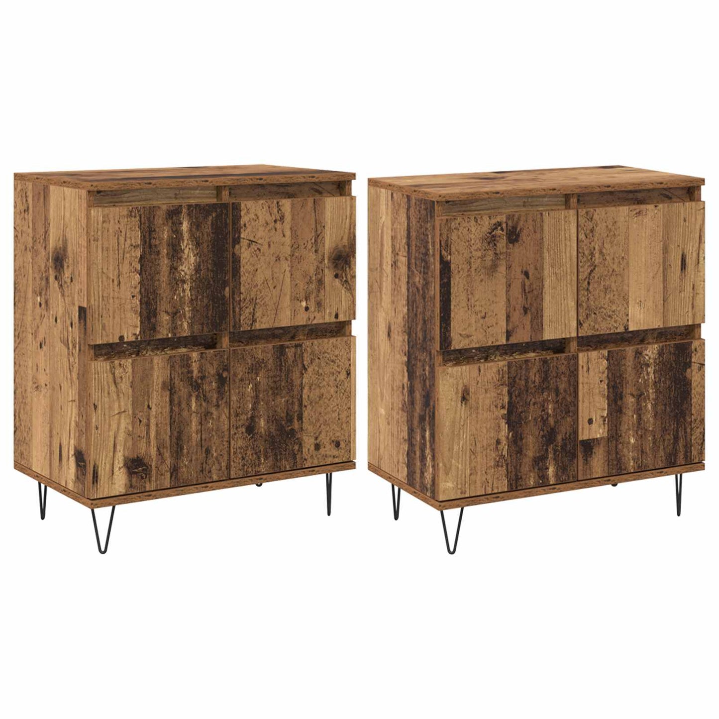 Skåp 2 pcs Gammalt trä