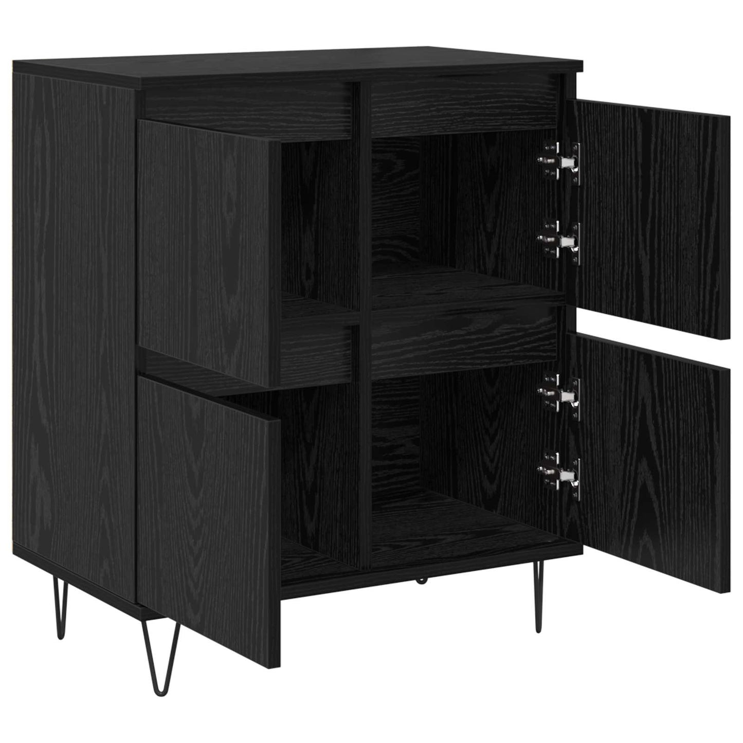 Skåp 2 pcs Svart ek