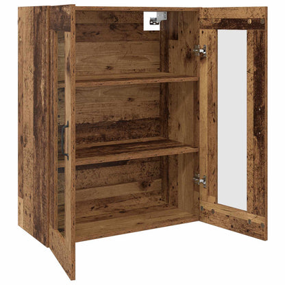 Väggmonterade Skåp 2 pcs Gammalt trä 69,5 x 34 x 90 cm