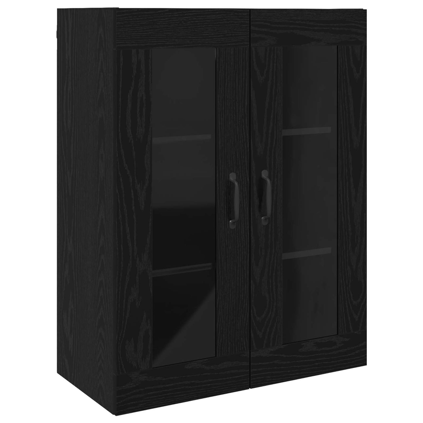 Väggmonterade Skåp 2 pcs Svart ek 69,5 x 34 x 90 cm