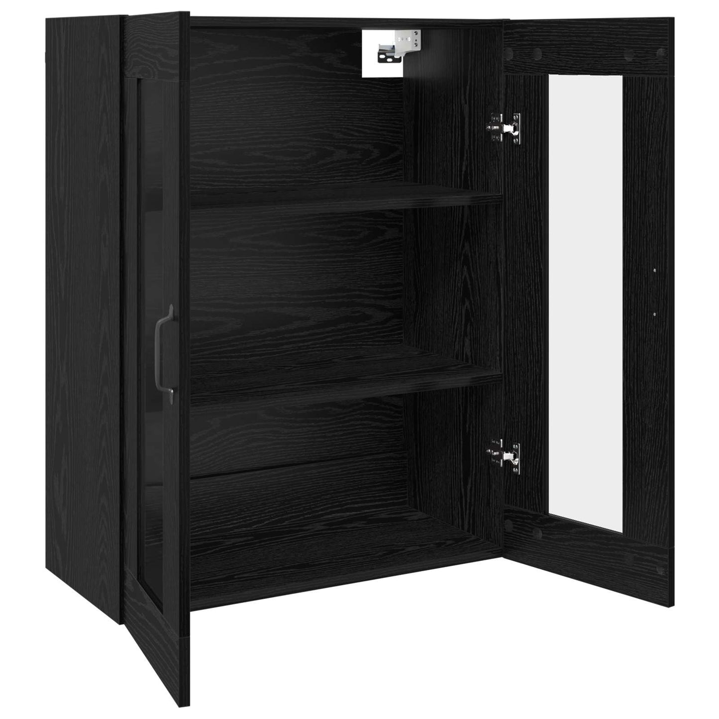 Väggmonterade Skåp 2 pcs Svart ek 69,5 x 34 x 90 cm