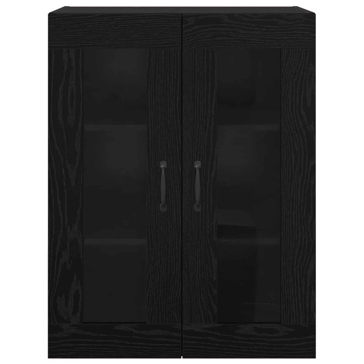 Väggmonterade Skåp 2 pcs Svart ek 69,5 x 34 x 90 cm