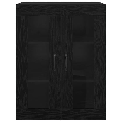 Väggmonterade Skåp 2 pcs Svart ek 69,5 x 34 x 90 cm