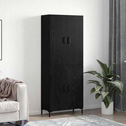 Skåp Väggmonterad Svart ek 69,5 x 34 x 180 cm Konstruerat trä