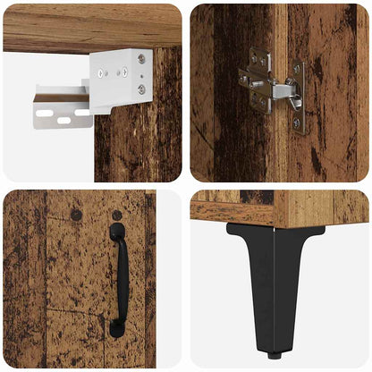 Skåp Åldrat Trä 2 pcs 69.5 x 34 x 180 cm