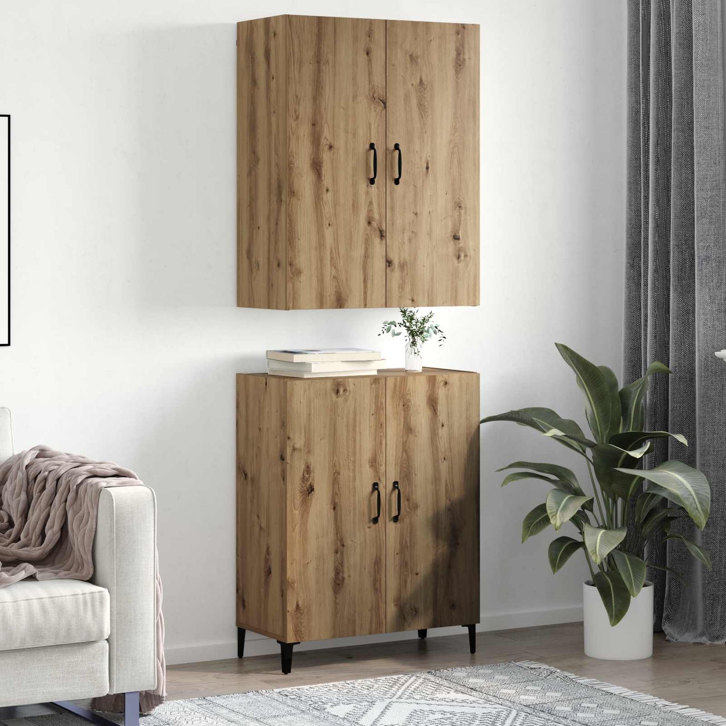 Skåp 2 pcs Artisan Ek Konstruerat trä