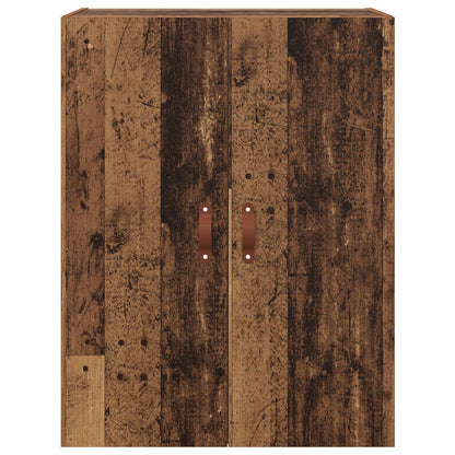 Väggmonterat skåp 2 pcs Gammalt trä 69,5 x 34 x 90 cm