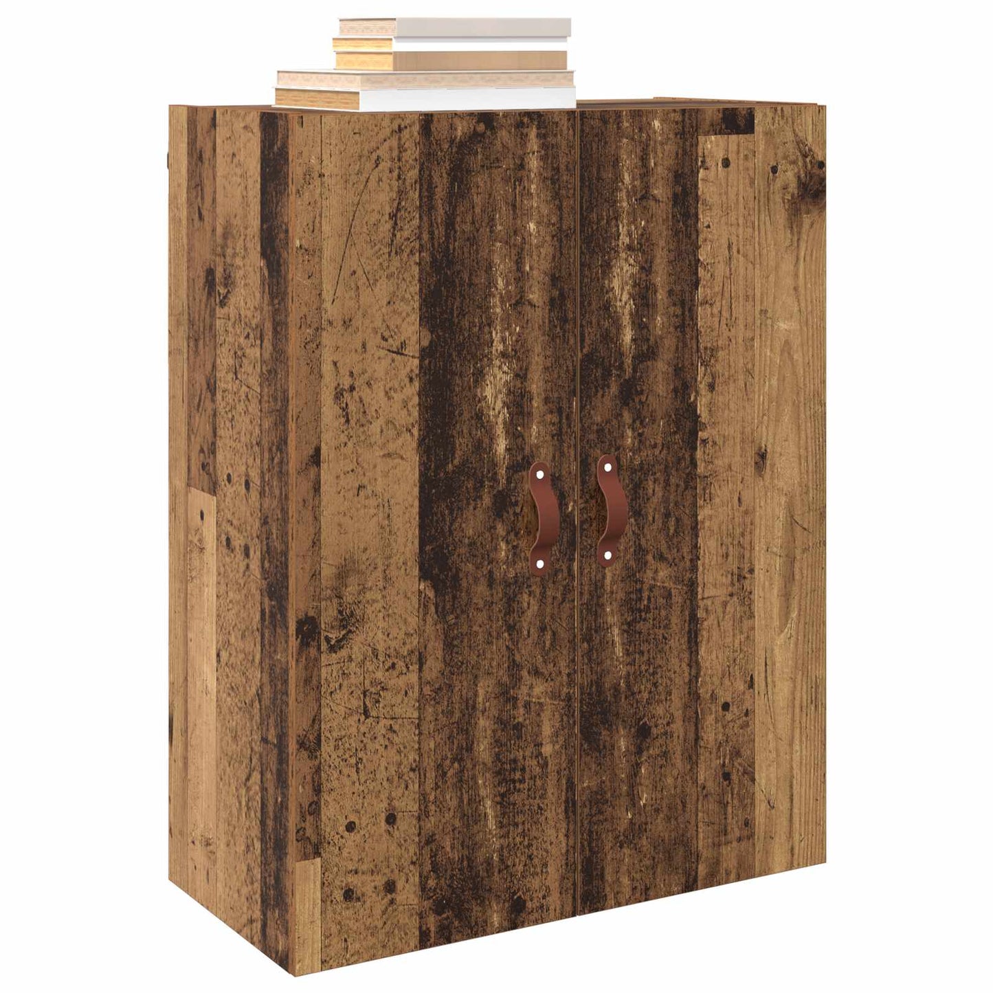 Väggmonterat skåp 2 pcs Gammalt trä 69,5 x 34 x 90 cm