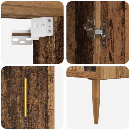 Skåp Åldrat Trä 69.5 x 34 x 180 cm