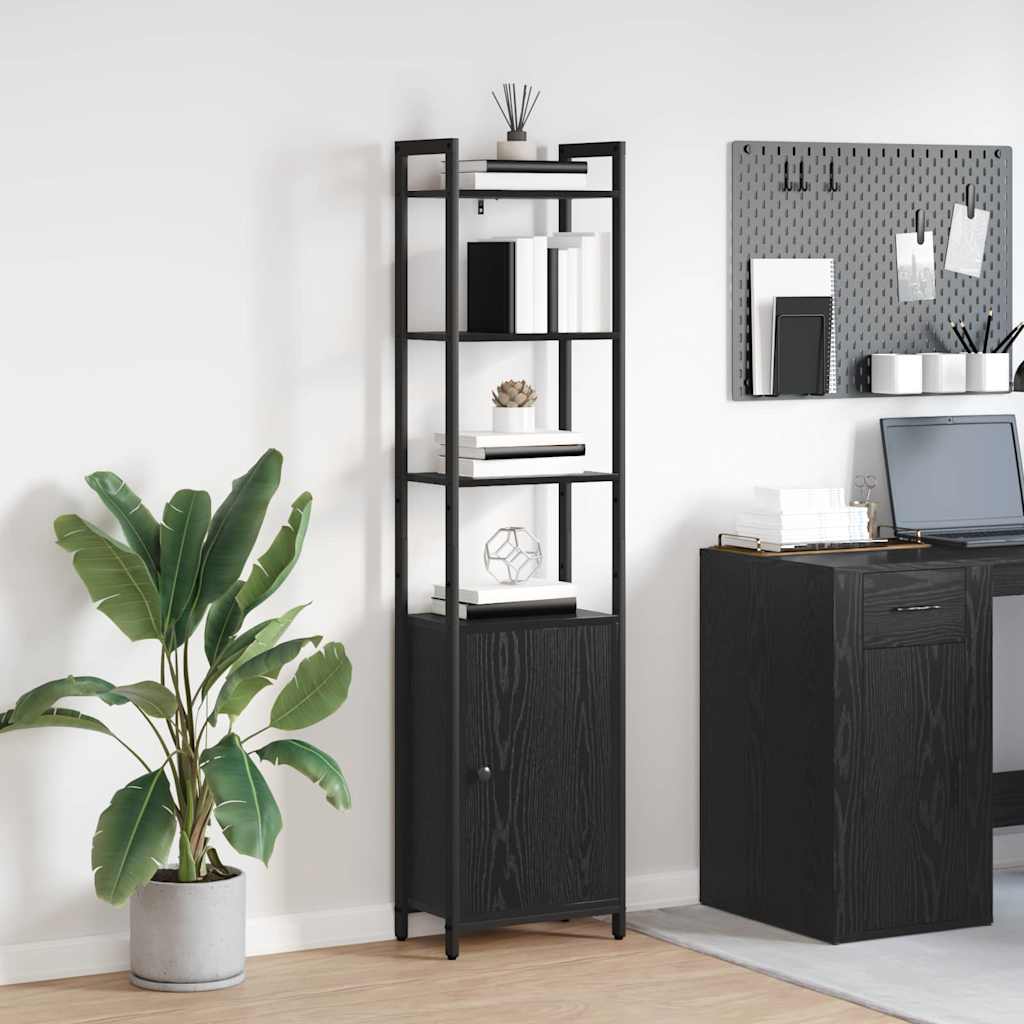 Bokhylla Svart Ek 40 x 24 x 161 cm