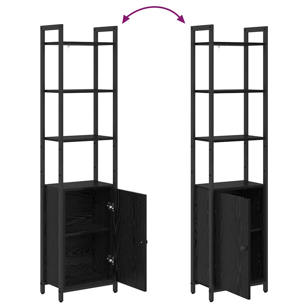 Bokhylla Svart Ek 40 x 24 x 161 cm