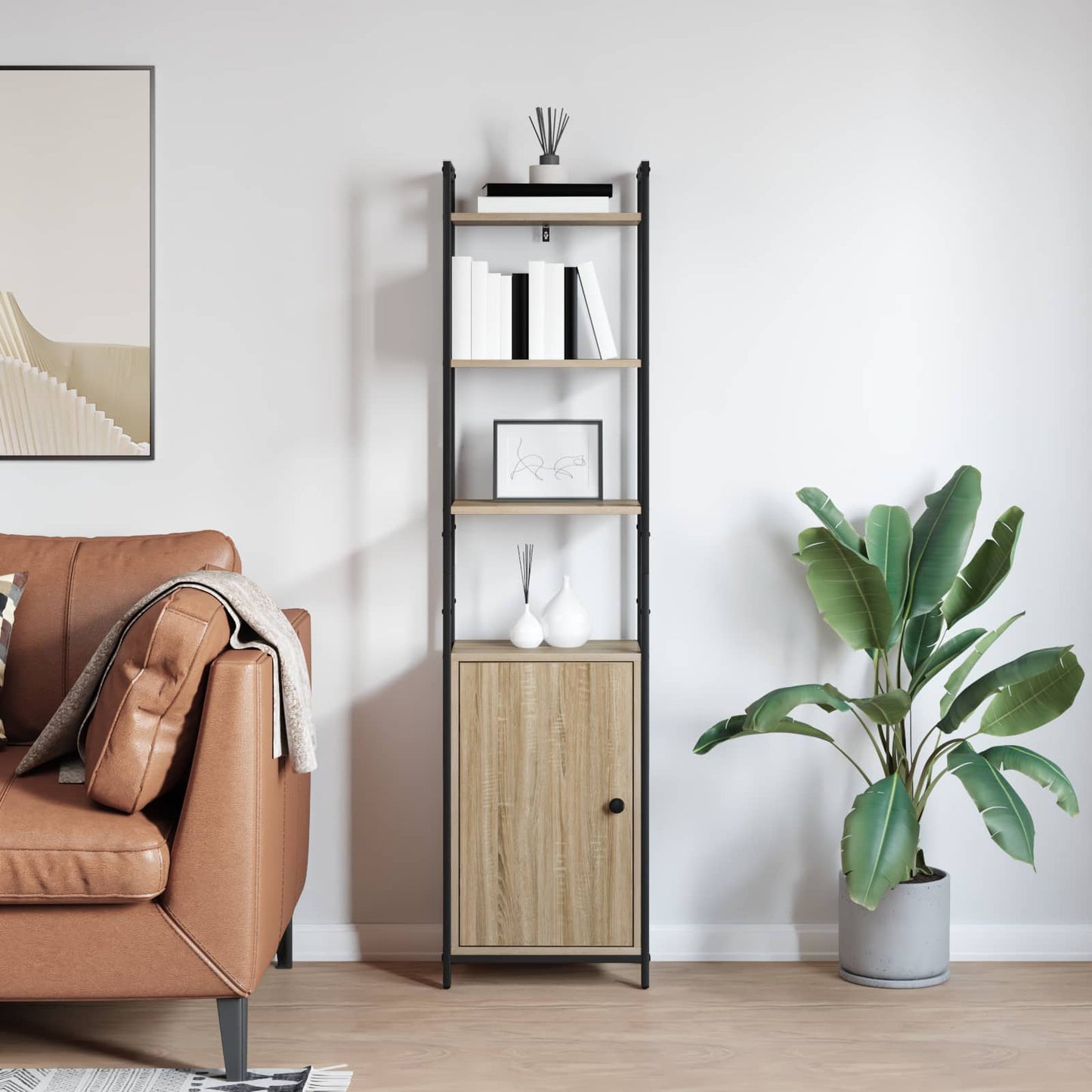 Bokskåp Sonoma-ek 40 x 24 x 161 cm Konstruerat trä