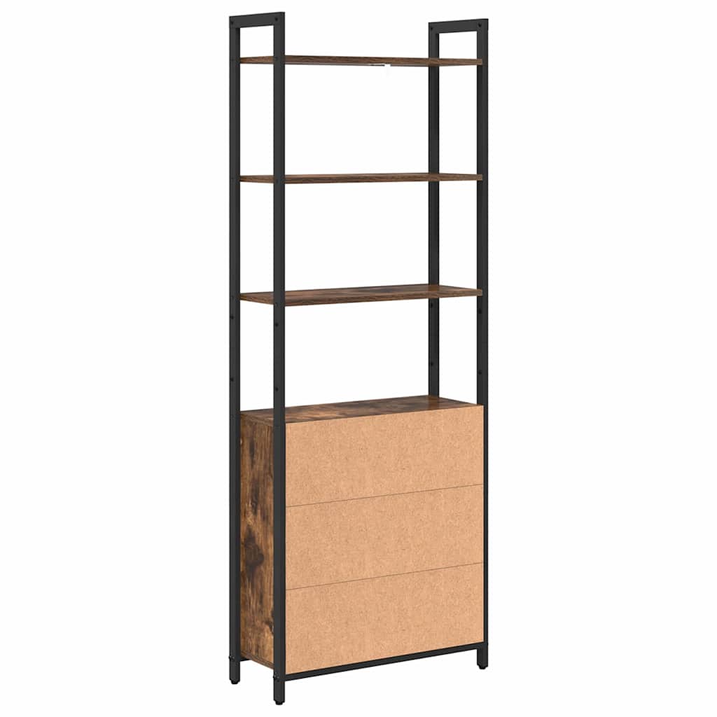 Bokhylla Rökfärgad Ek 60 x 24 x 161 cm